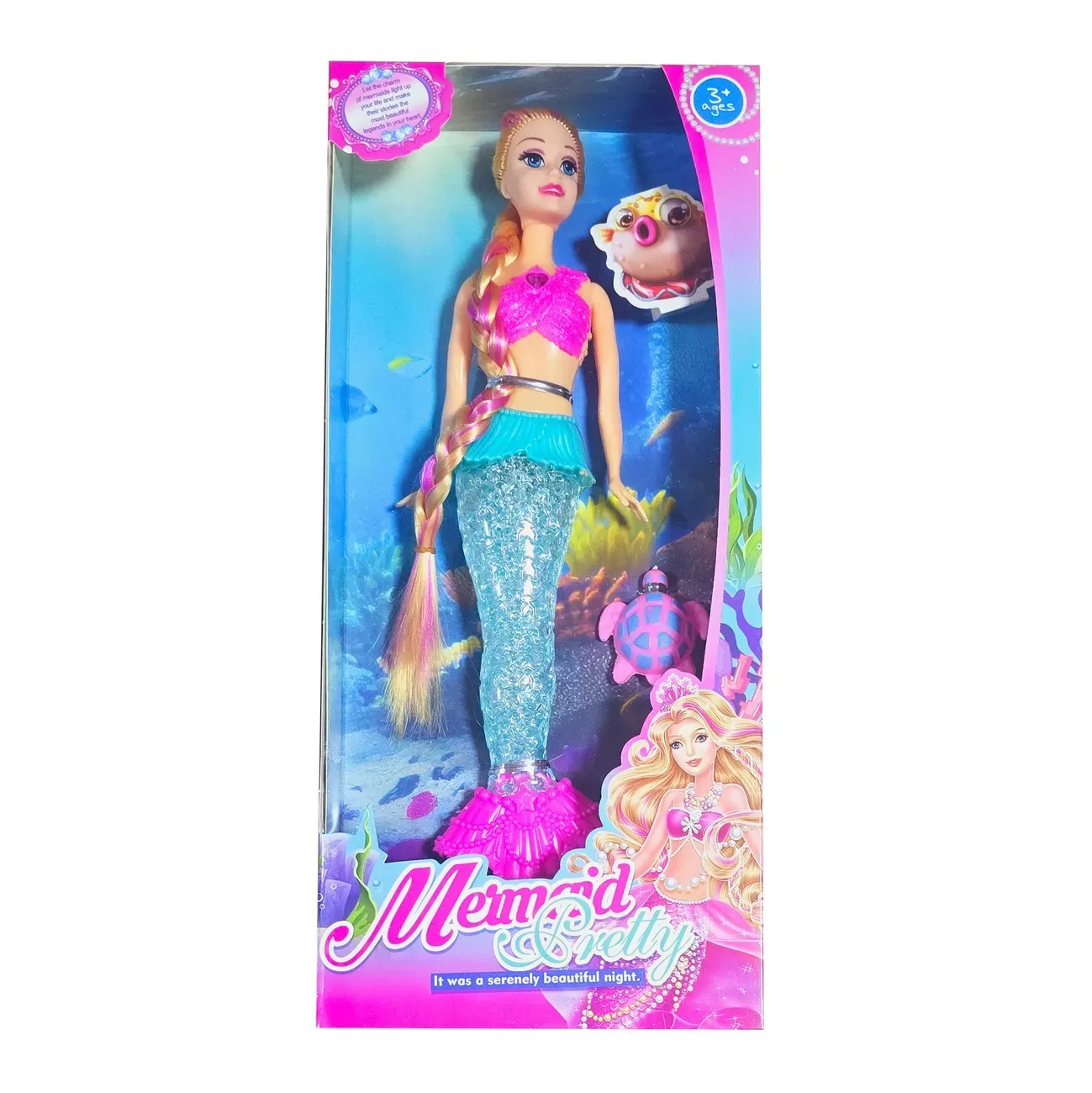 Muñeca Sirena Cola Sirena Tortuga Juguete Niñas Interactivo