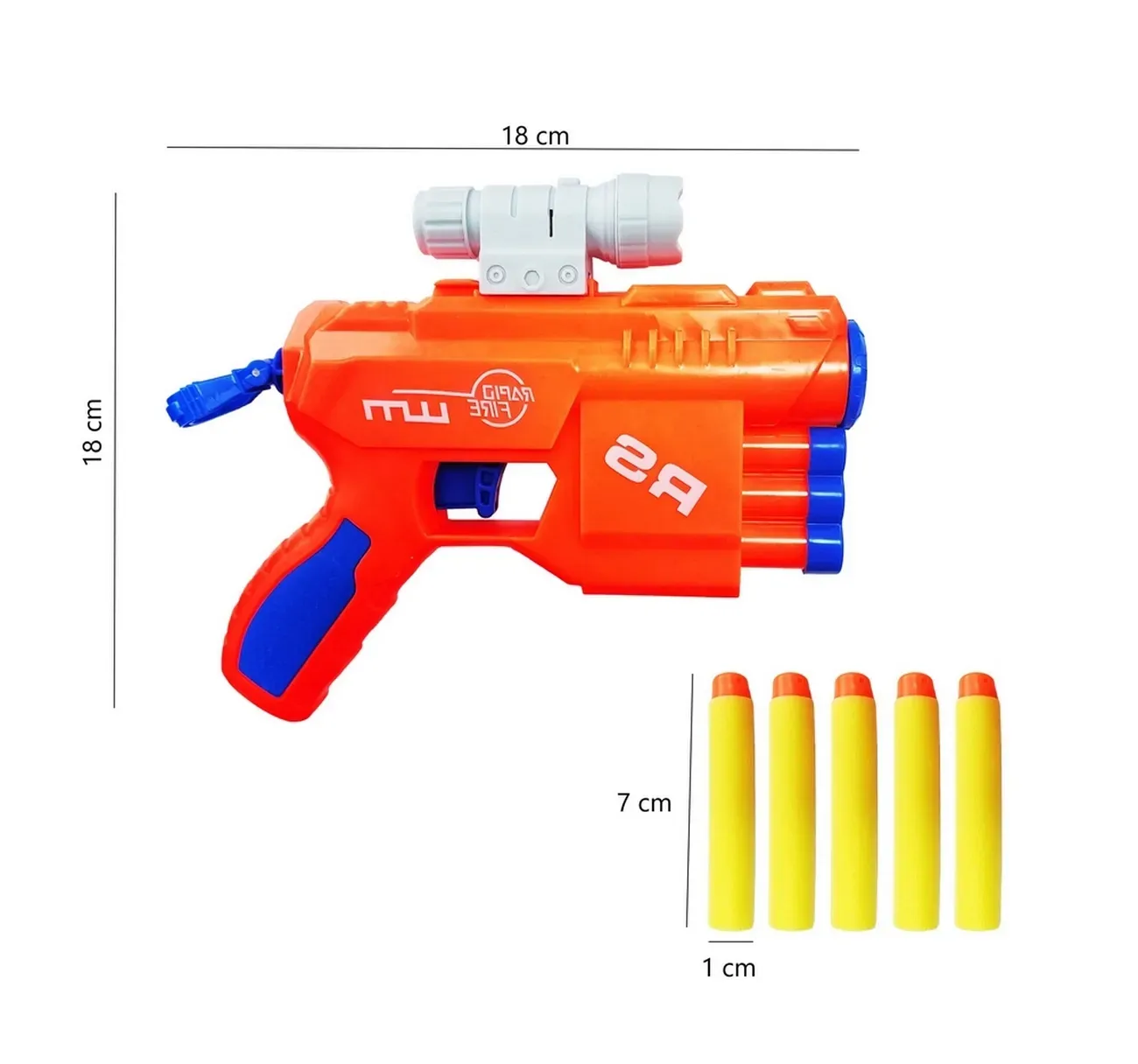 Pistola Lanza Dardos Nerf Multiples Juguete Ninos Mira Laser