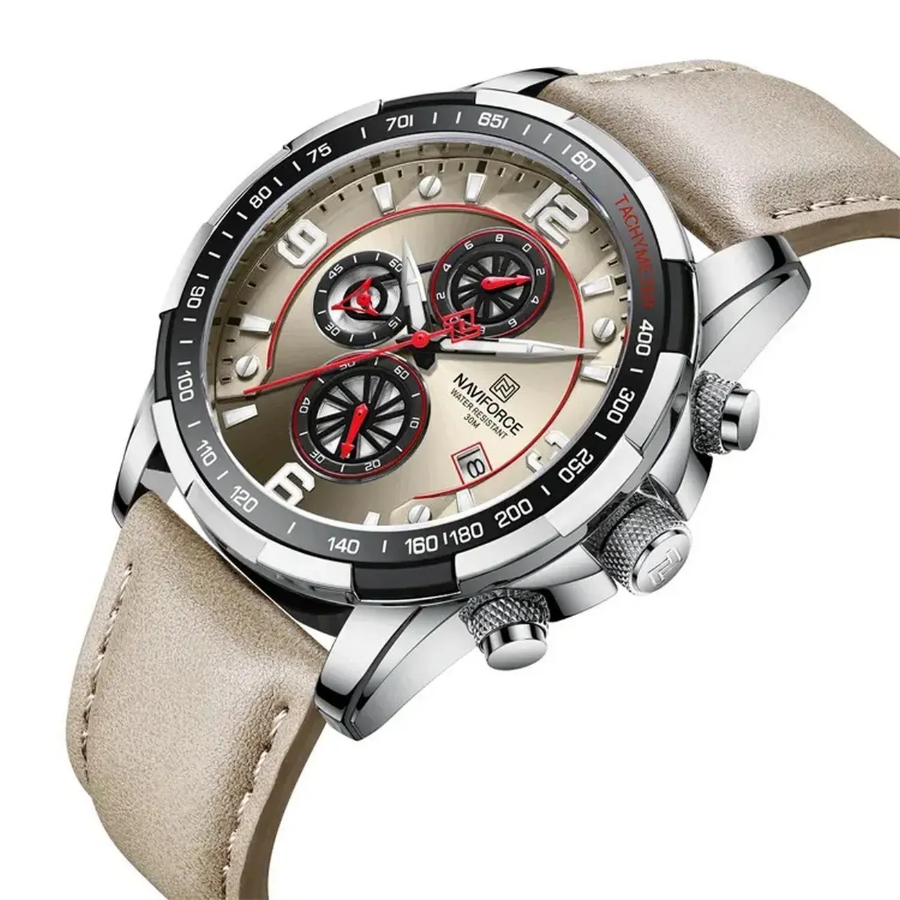 Reloj Naviforce Original Nf 8020 Cuero + Estuche