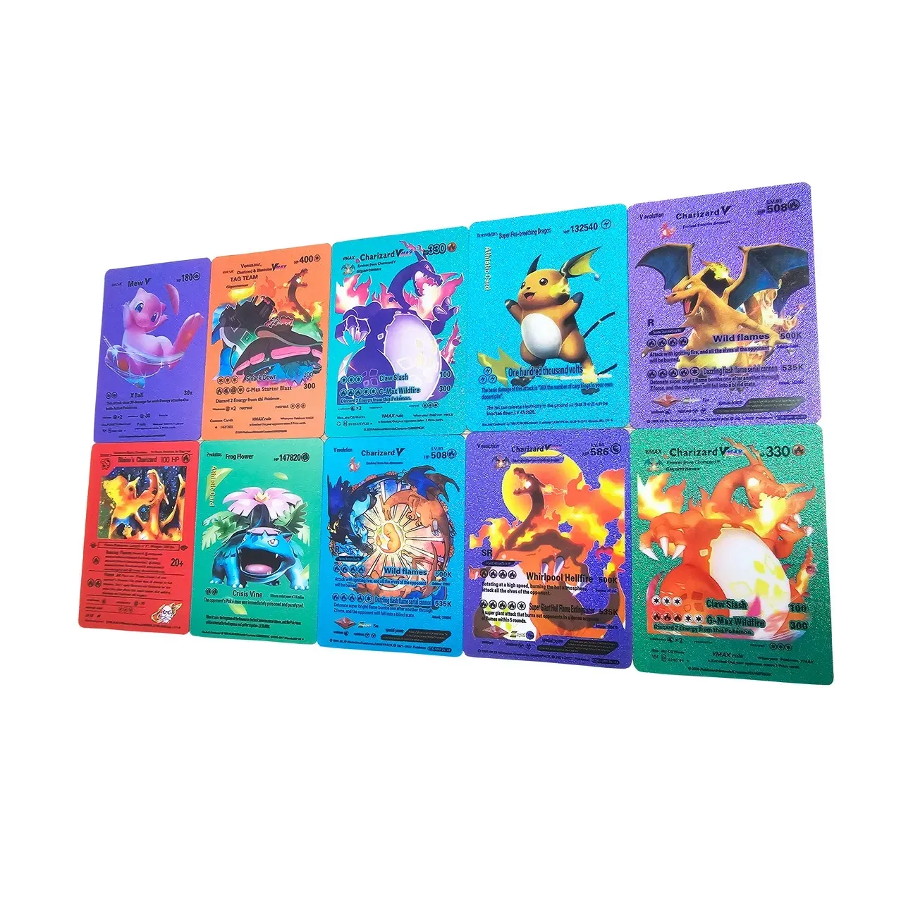 Cartas Pokemon X55 Metalizadas Coleccionables, Personajes