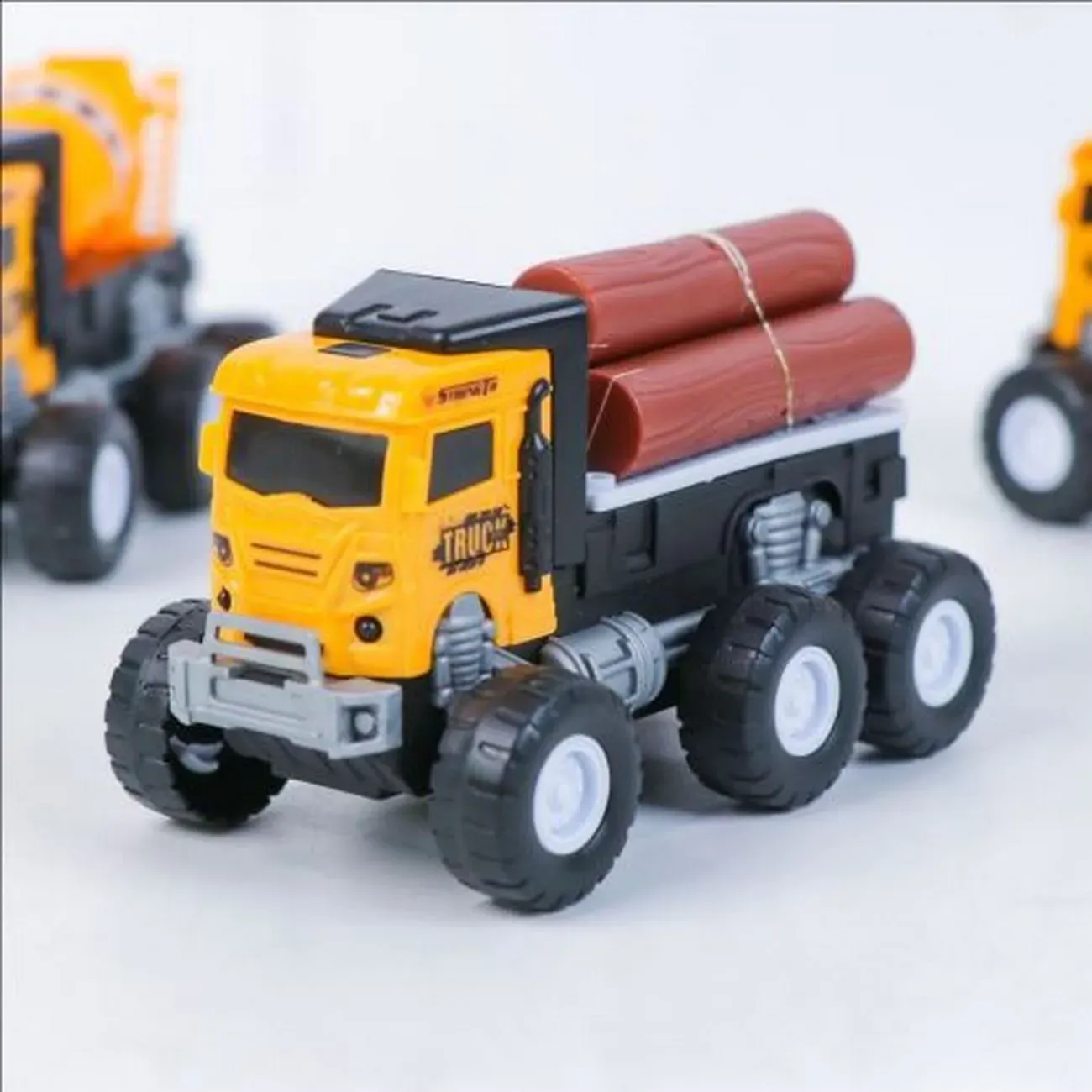 Colección Carros Camion Construccion Arrastre Niños X 3 Unid