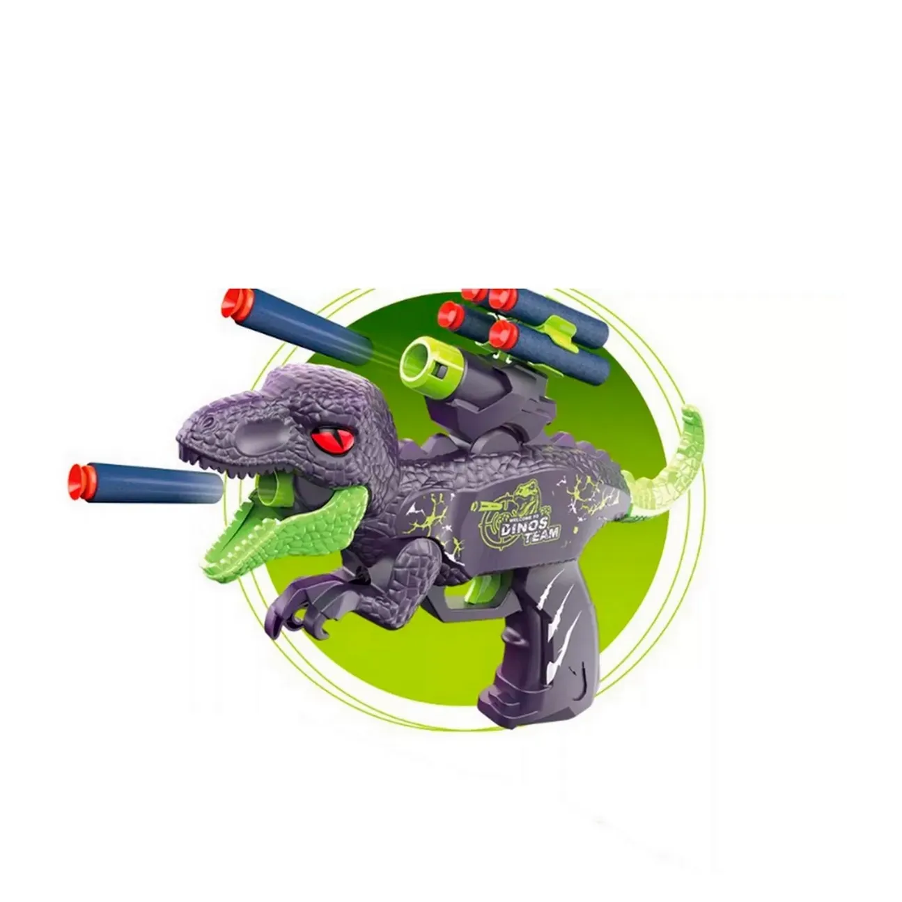 Pistola Lanza Dardos Nerf Dinosaurio Tiranosaurio Rex Niños