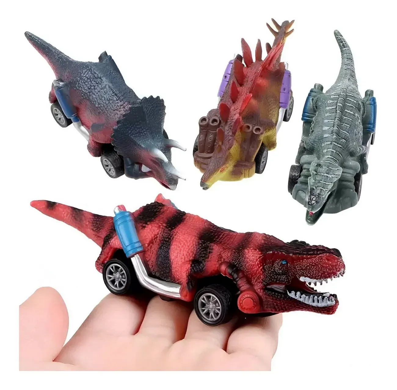 Carros Dinosaurios Kit De Impulso Juguete Didactico Niño 