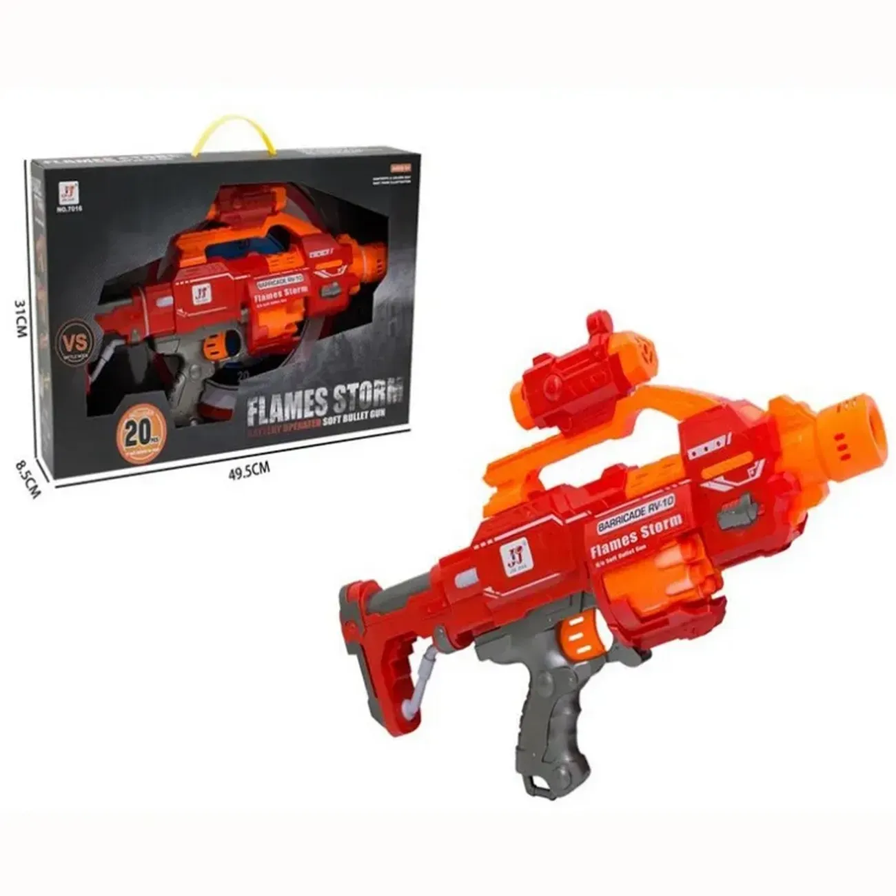 Pistola Lanza Dardos Nerf Multiples Juguete Flame + Dardos