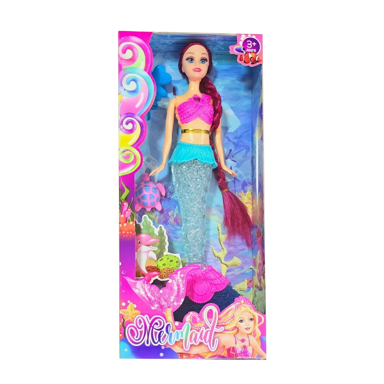 Muñeca Sirena Cola Multicolor Luces Juguete Niñas