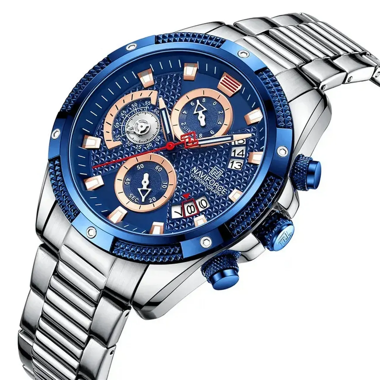 Reloj Naviforce Original Nf 8021 Cronografo + Estuche