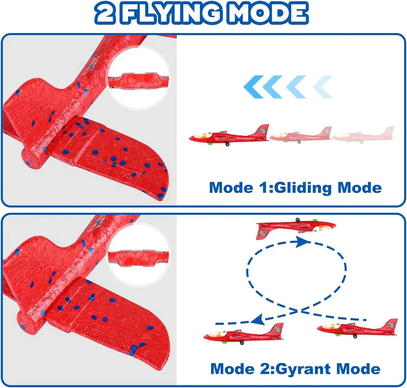 Avion Planeador Grande Pistola Juguete Vuelo Airplane Luces 