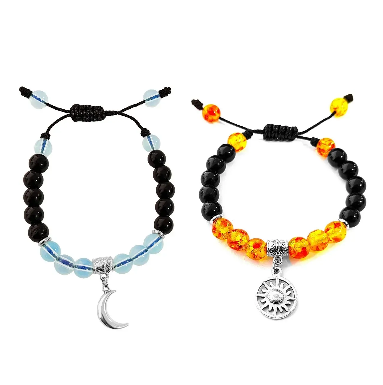 Pulsera Para Pareja Luna Sol Amor Regalo Perfecto + Estuche