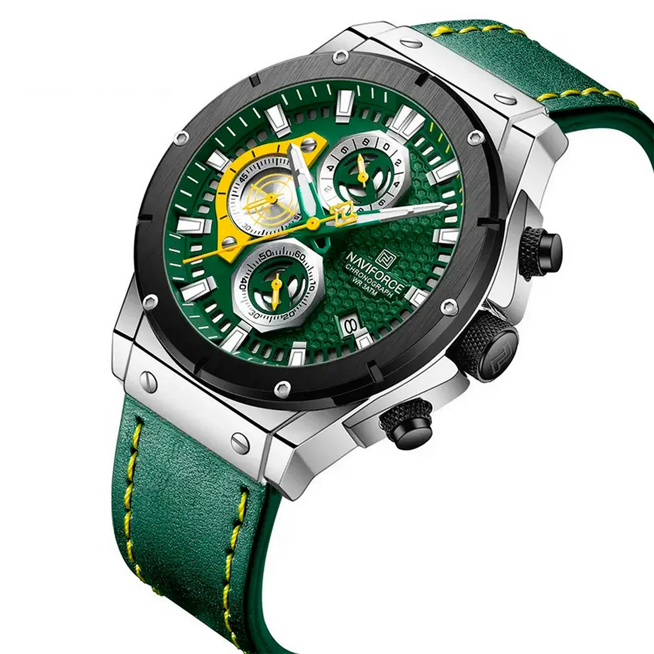 Reloj Naviforce Original Nf 8027 Cuero Hombre + Estuche