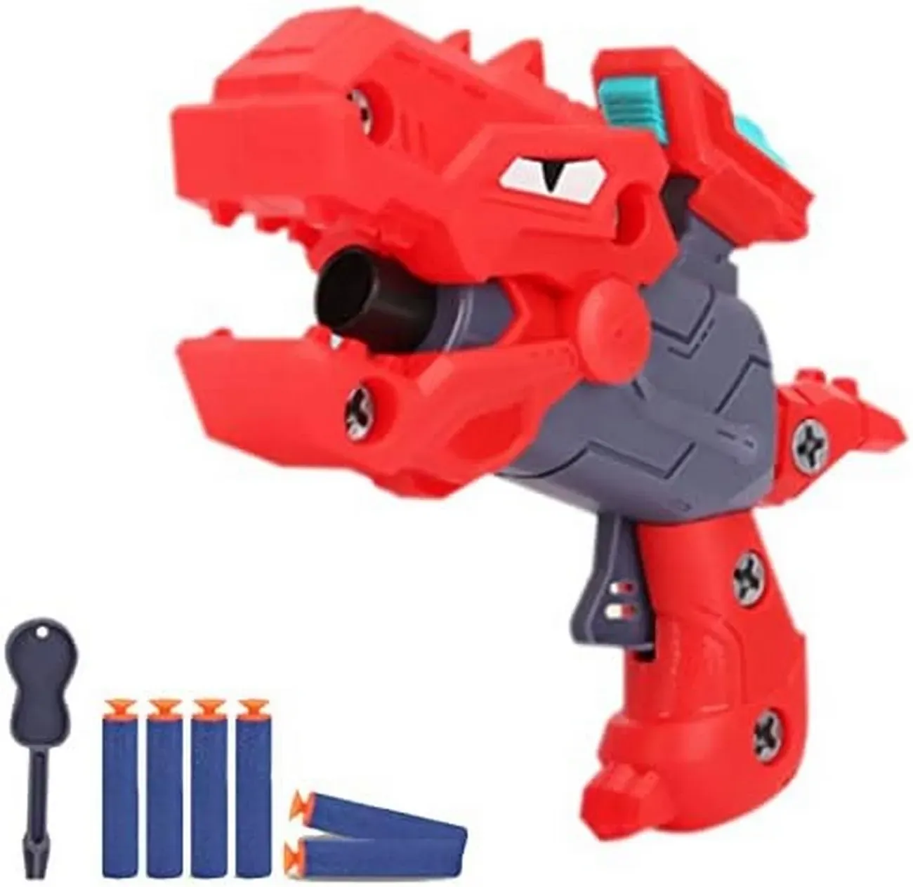 Pistola Dinosaurio Rex Desarmable Lanza Dardos Nerf Pr163