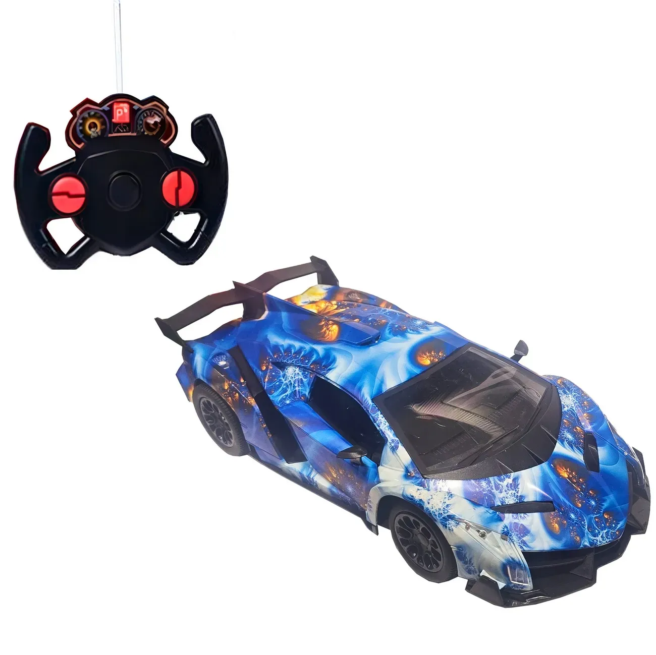 Carro Azul Sport Recargable Control Remoto Juguete Niños