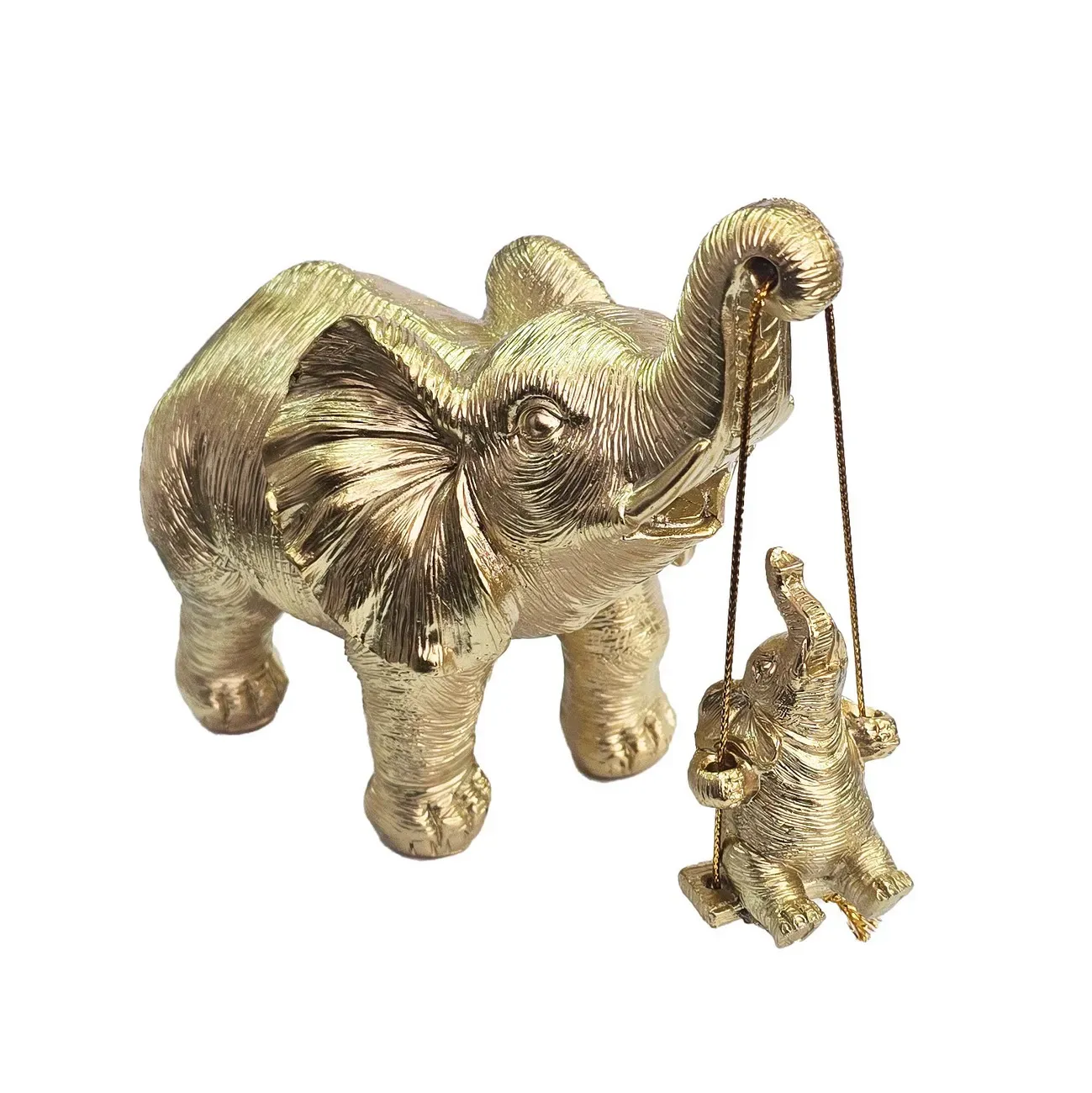 Elefante Dorado Hija (o) Decoración Prosperidad Feng Shui 