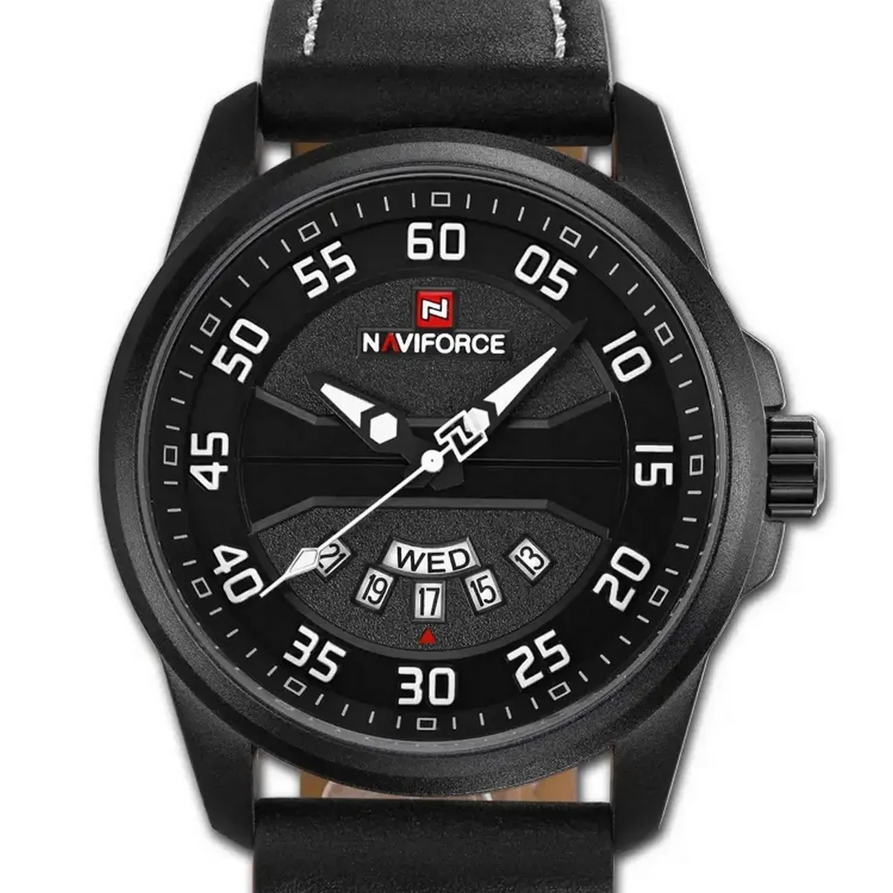 Reloj Naviforce Original Nf 9124 Cuero Hombre + Estuche