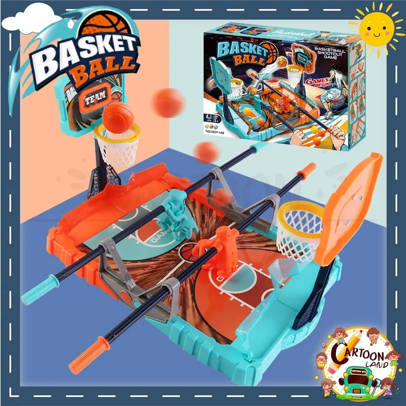 Juego De Mesa Basketball Lanzador Baloncesto Niños Juguete