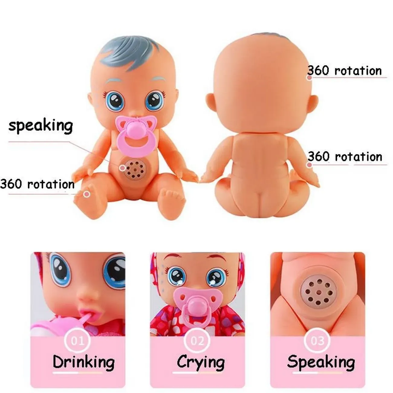 Muñeca Bebes Llorones Cry Babies Con Sonidos Llora Baby 