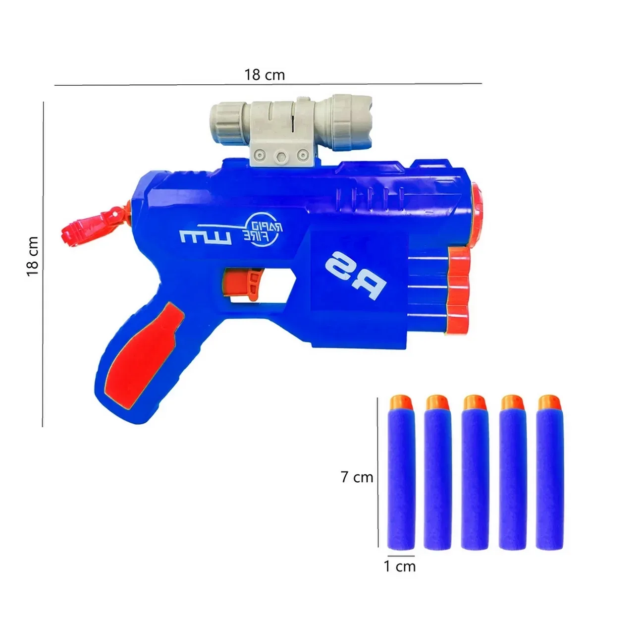 Pistola Lanza Dardos Nerf Multiples Juguete Ninos Mira Laser