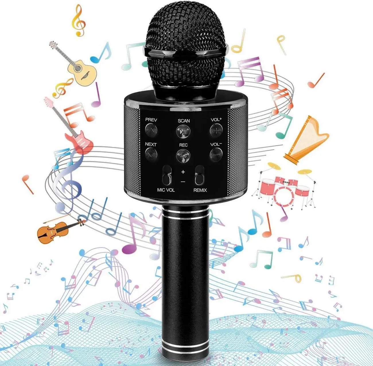 Microfono Karaoke Con Altavoz Bluetooth Recargable Interacti