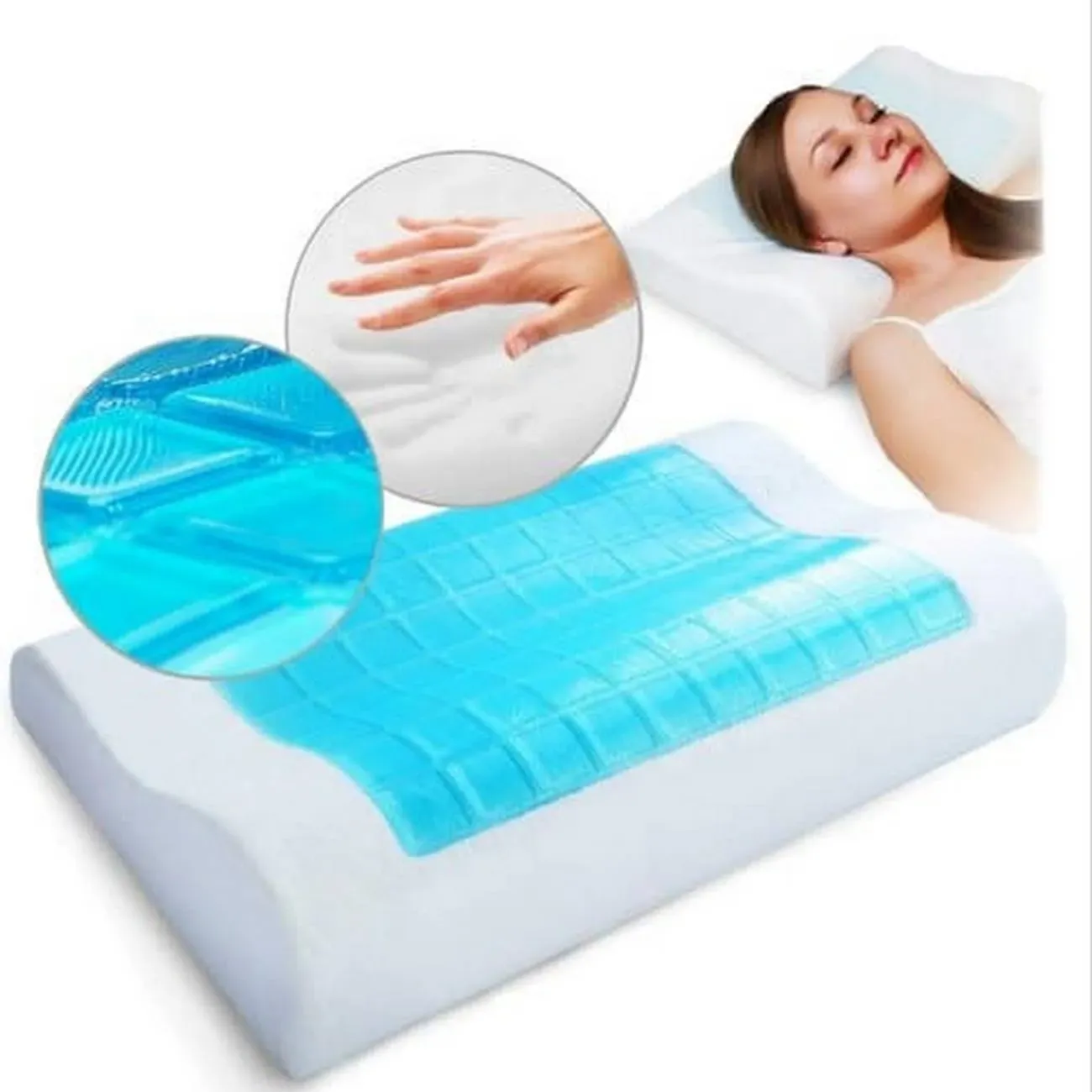 Almohada De Gel Ortopédica Memory Pillow Refrescante X 2 Uni