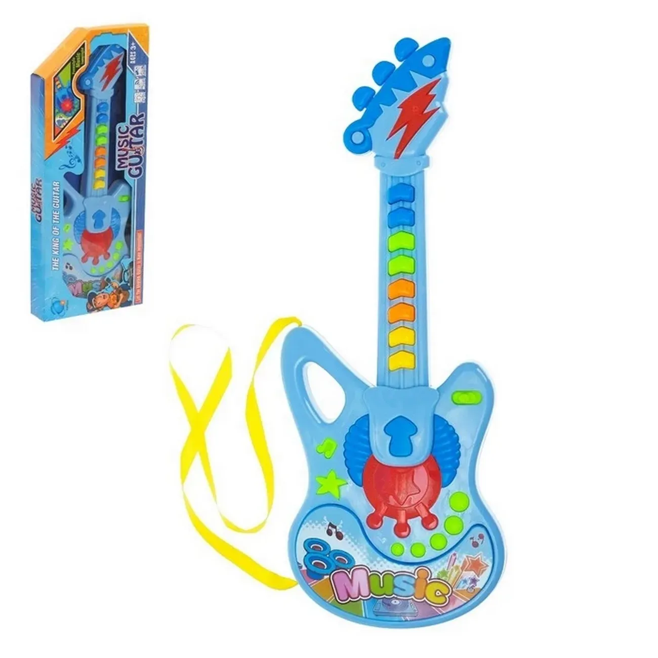 Guitarra Juguete Musical Mágica Luz Sonido Regalo Niñas