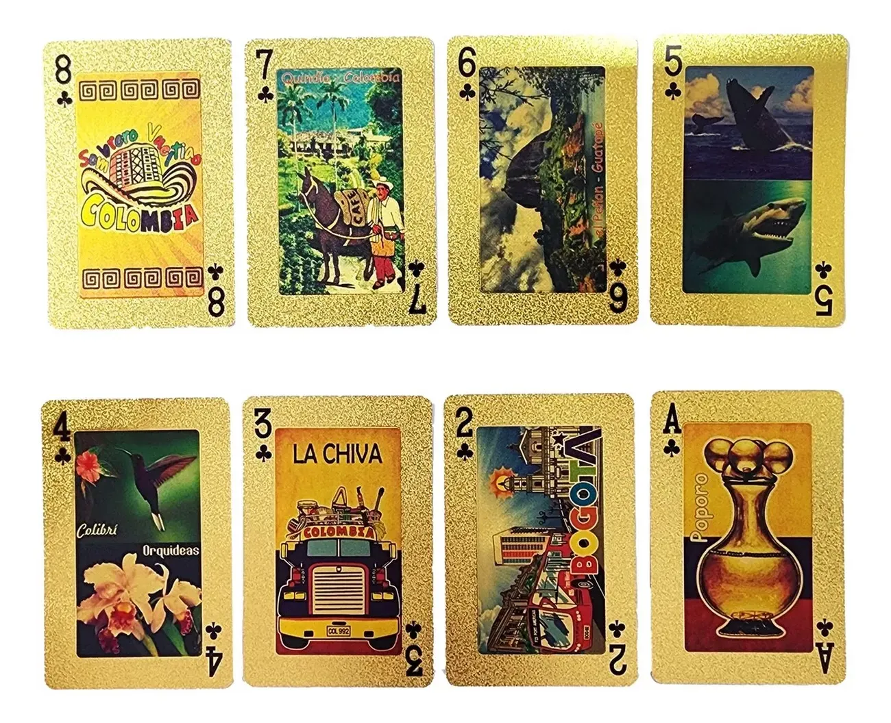 Cartas Baraja De Poker Cartas Dorado Colombia Artesanal