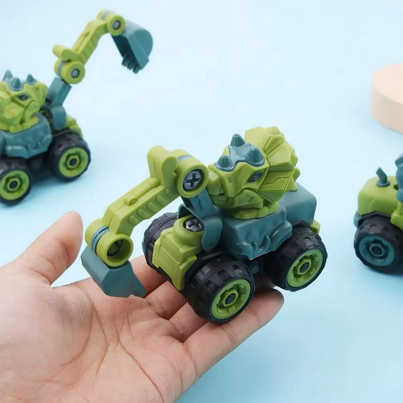 Colección Carros Construccion Dinosaurio Armables Niños