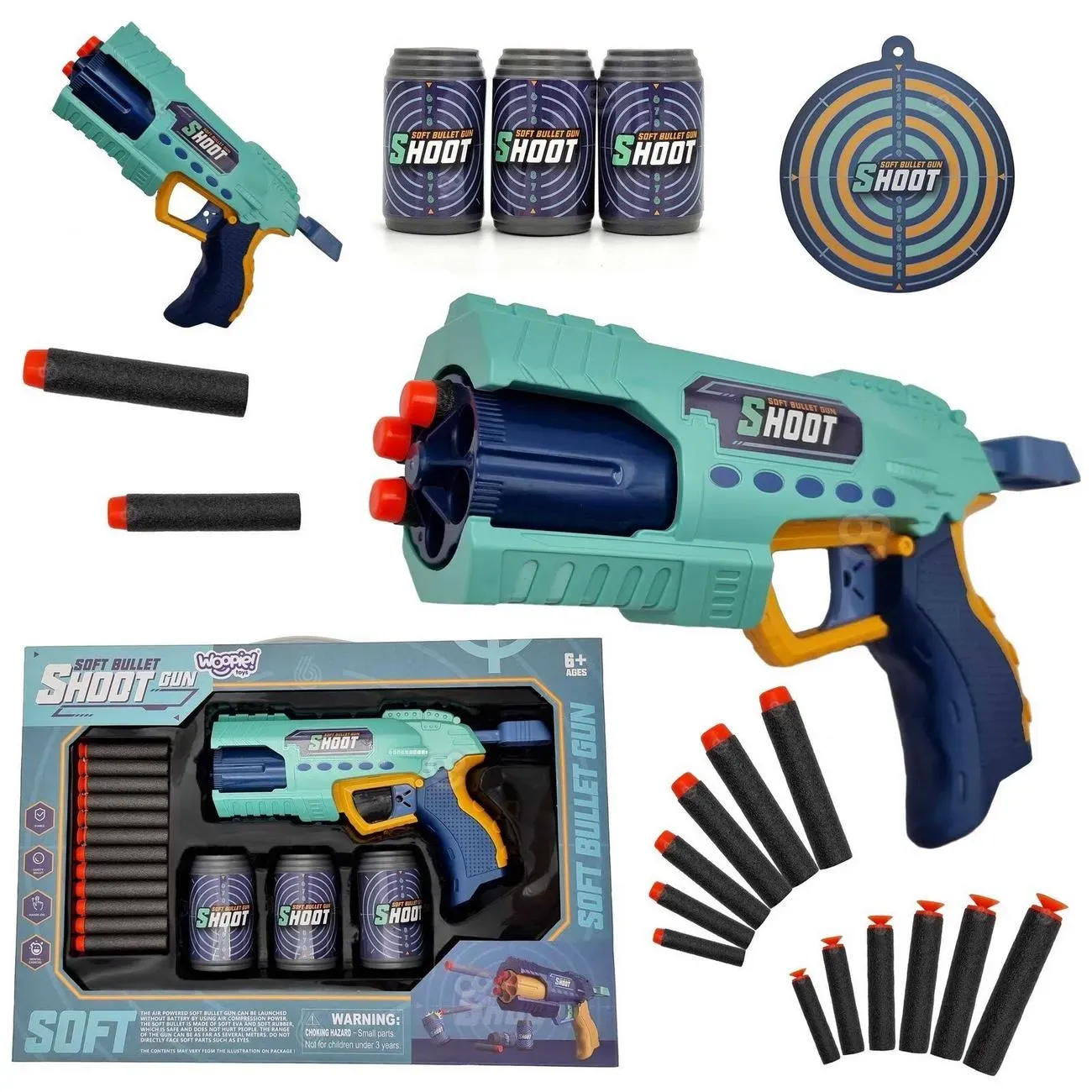 Pistola Lanza Dardos Nerf Niños Juguete Tiro Al Blanco Kit