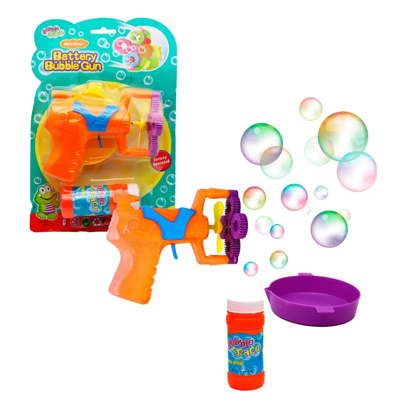 Pistola Lanzador De Agua Automatica + Liquido Jabonoso