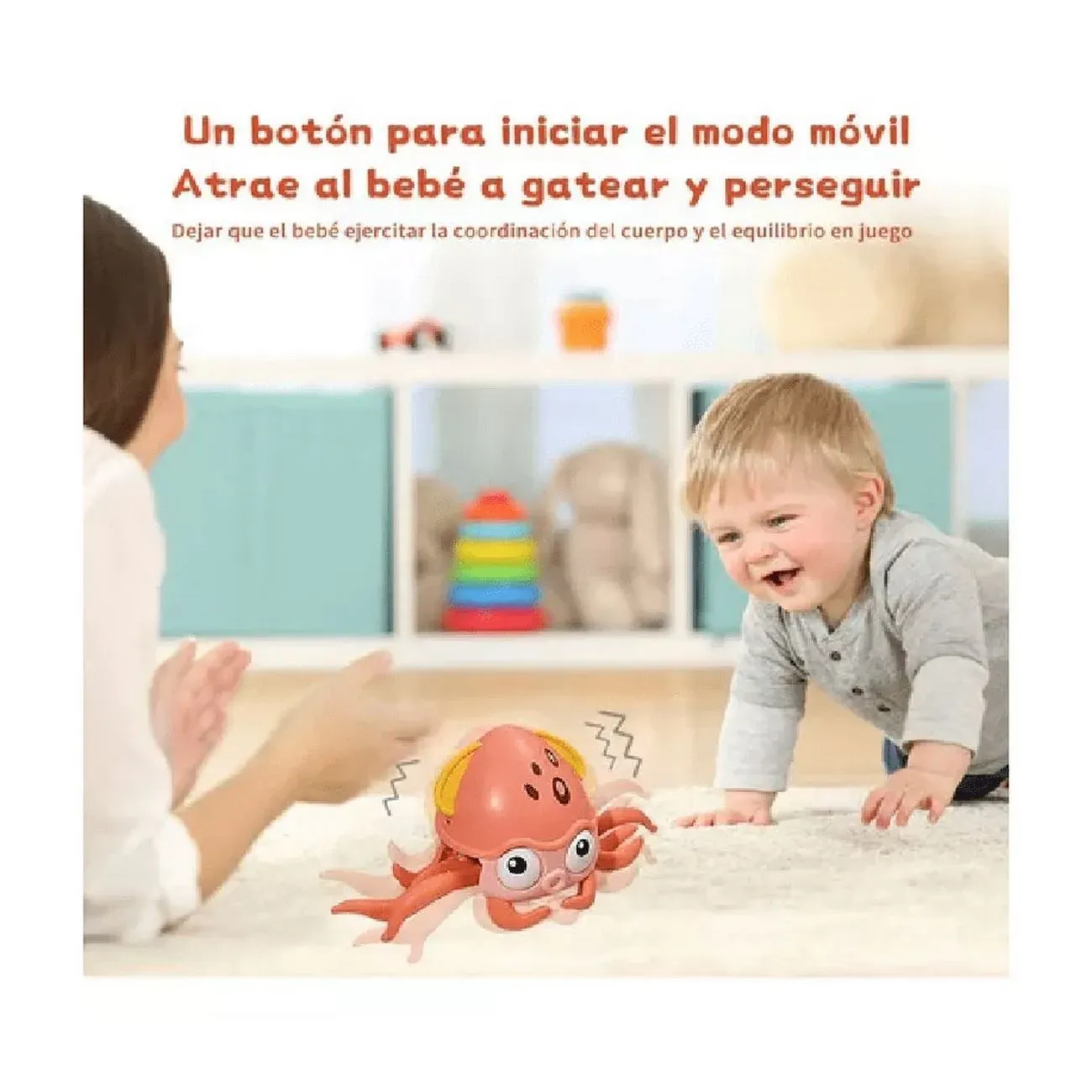 Juguete De Pulpo Recargable Interactivo Niño Musical Camina