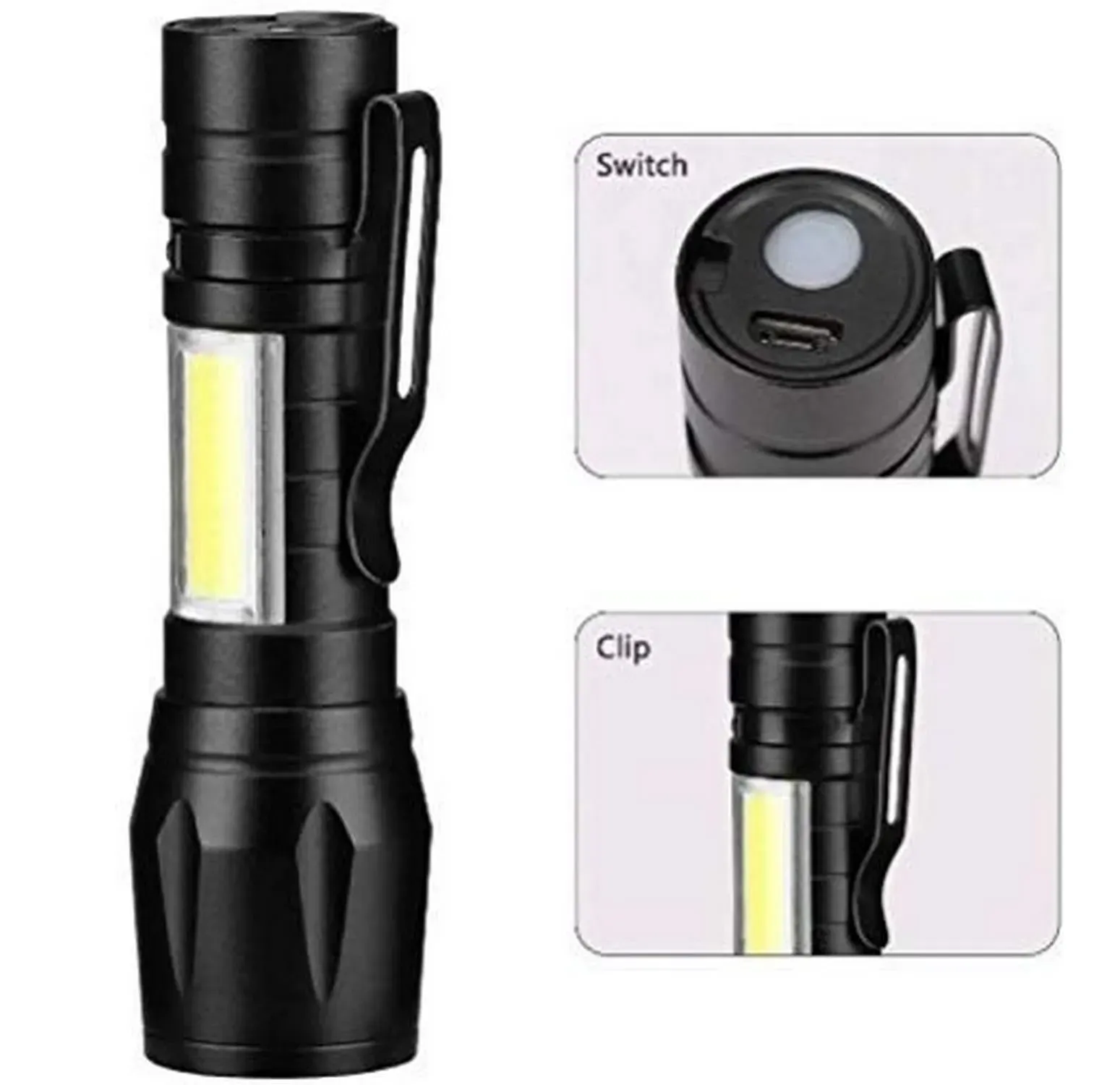 Linterna Recargable Led Portable Mini Potencia 500 Lumens