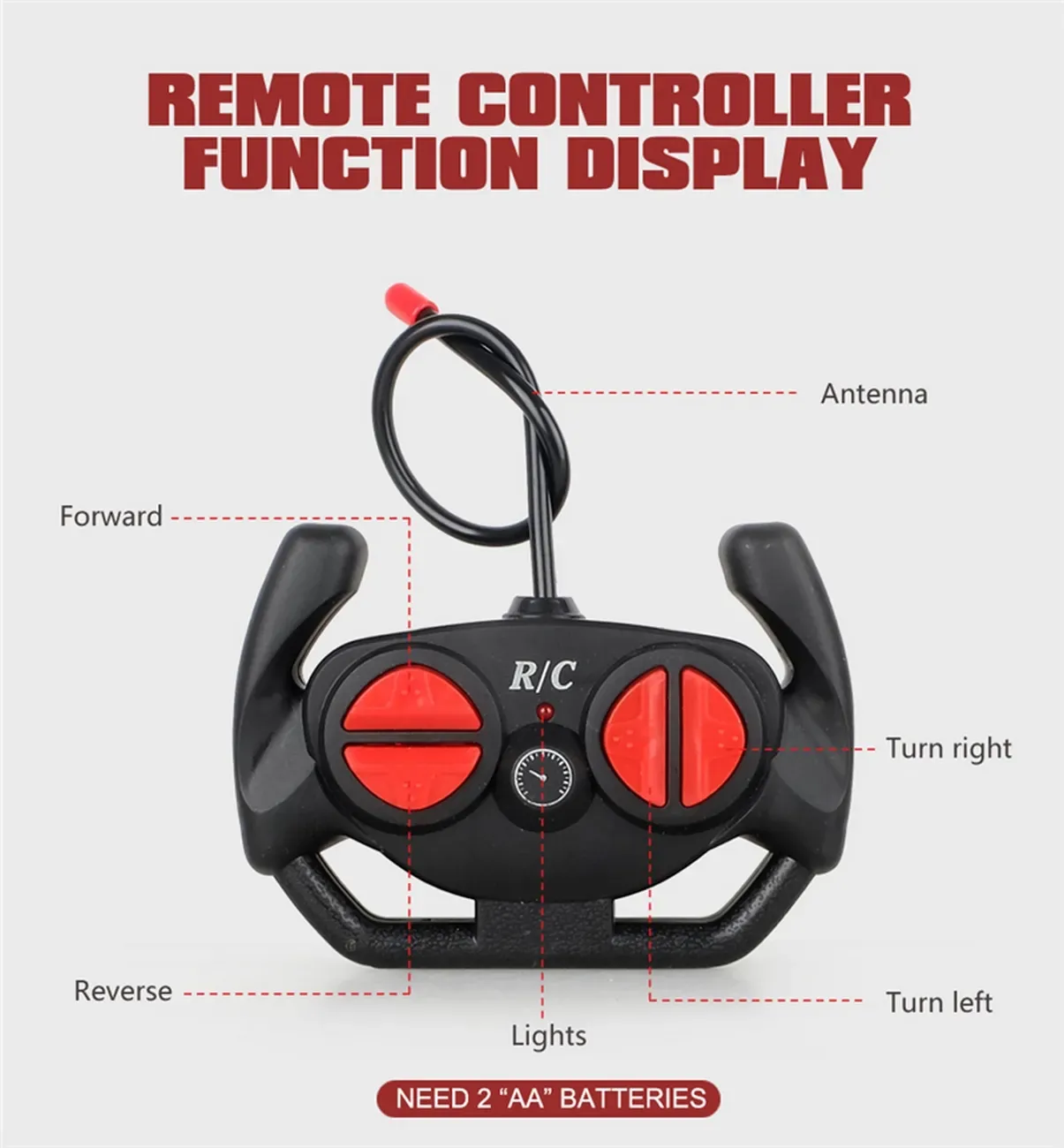 Carro Control Remoto Recargable Luces + Baterias Juguete 