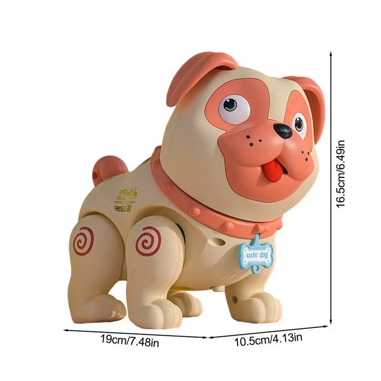 Robot Perro Pug Buldog Interactivo Juguete Niños + Bateria