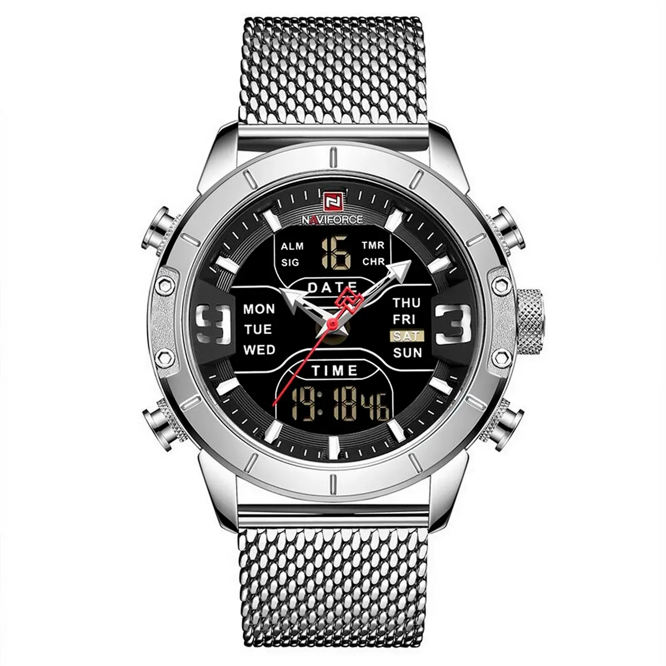 Reloj Naviforce Original Nf 9153 Acero Inoxidable + Estuche