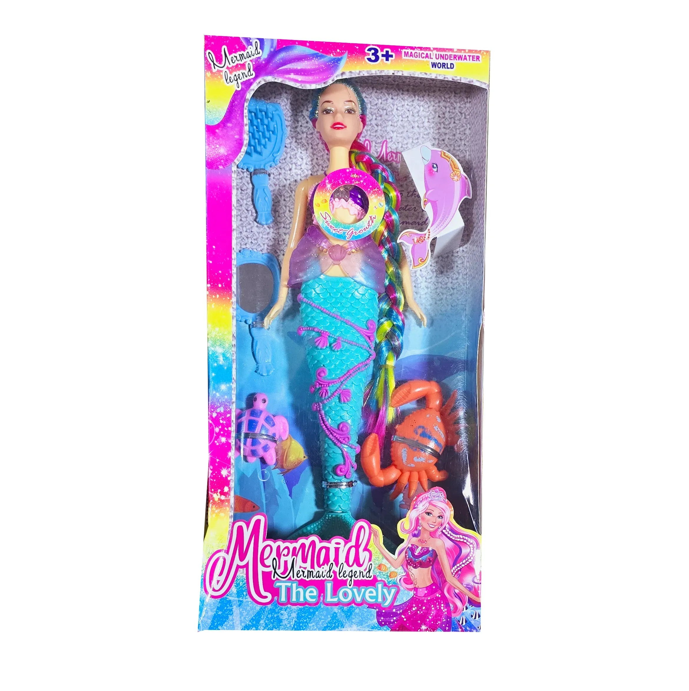 Muñeca Princesa Del Mar Sirena Accesorios Juguete Niñas