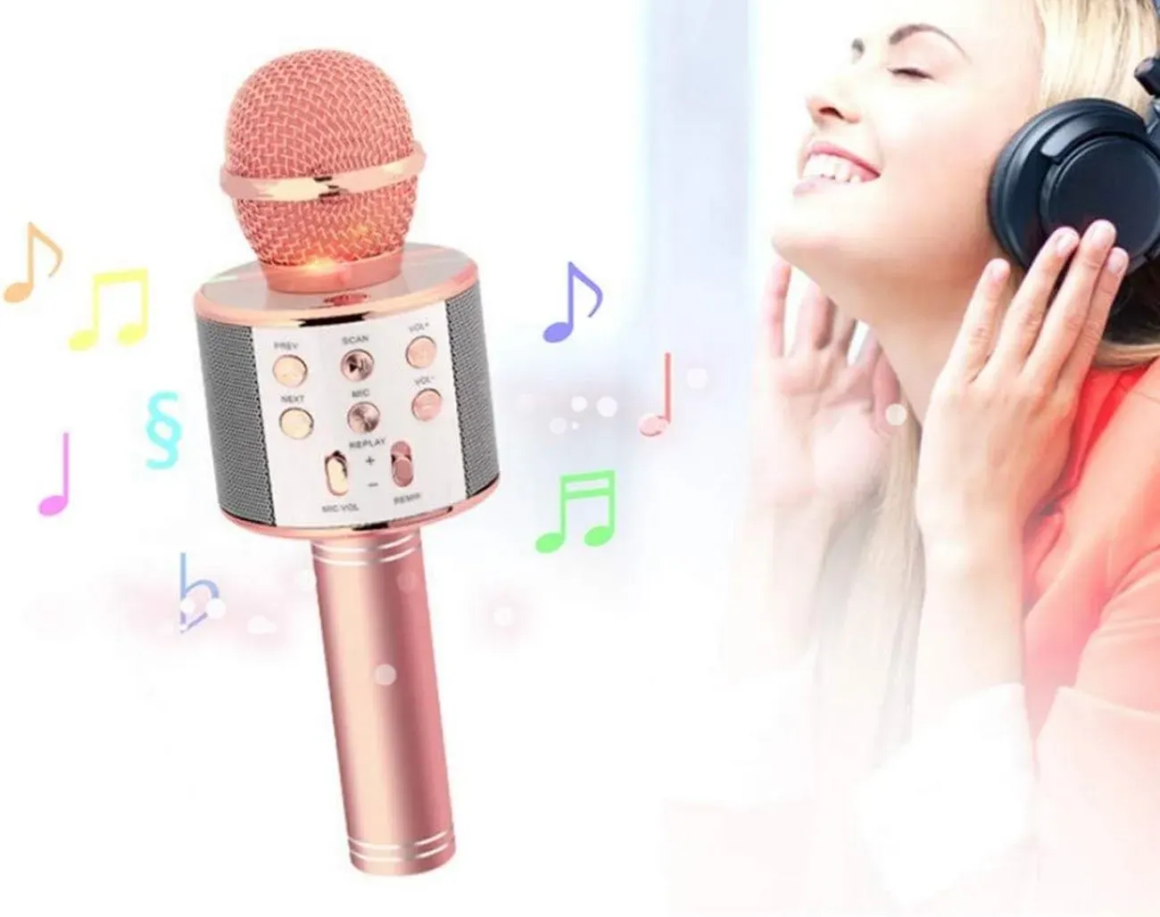 Microfono Karaoke Con Altavoz Bluetooth Recargable Interacti