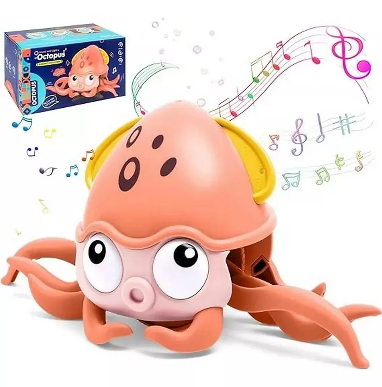 Juguete De Pulpo Recargable Interactivo Niño Musical Camina