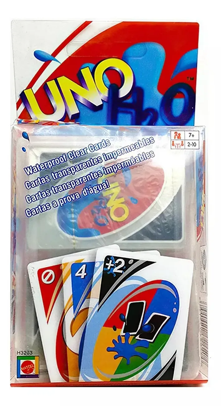 Juego De Cartas Uno H2o Impermeable Contra Aguajuego De Mesa