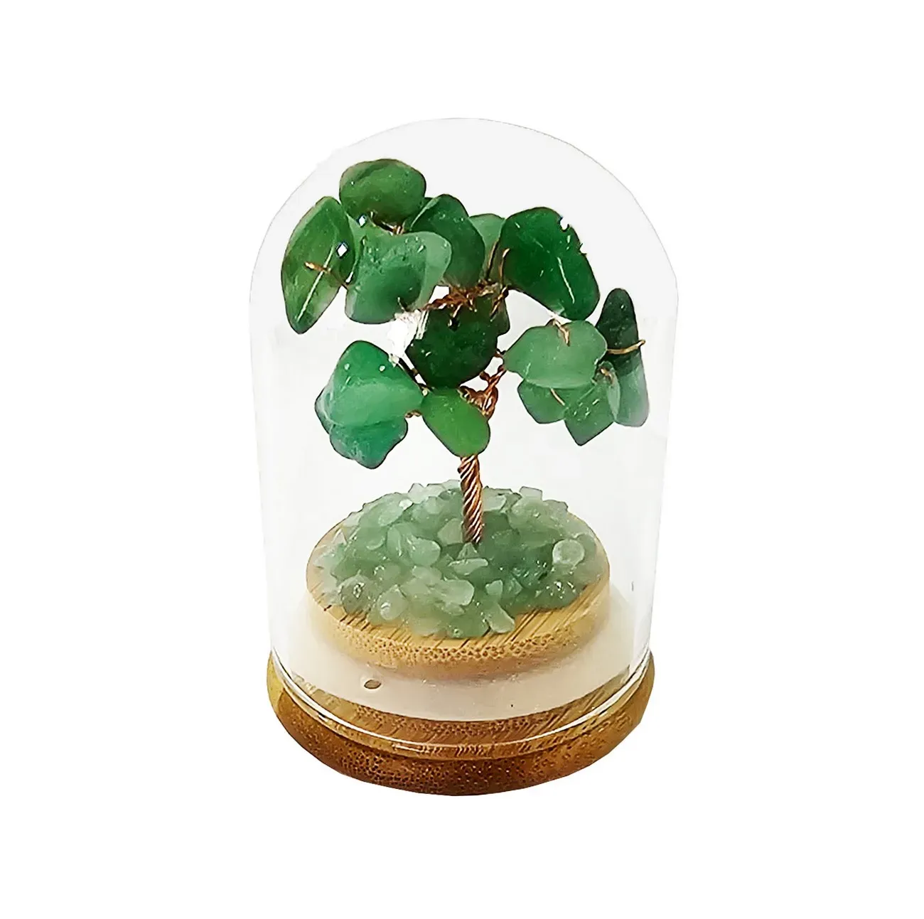 Árbol Cuarzo Jade Verde Encapsulado Energetico Decoracion