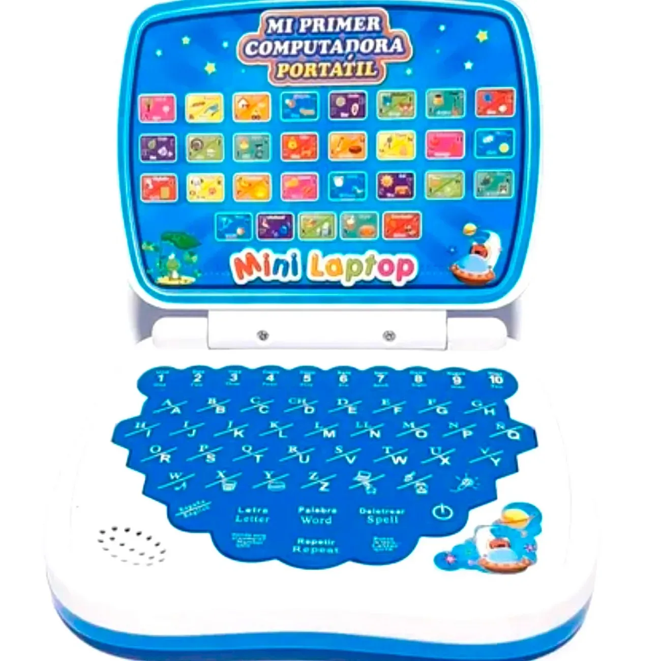 Mi Primer Portátil Infantil Mini Laptop Educativo + Baterias