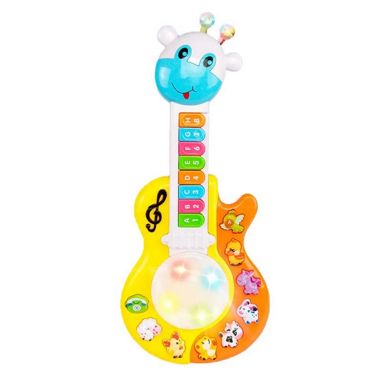 Guitarra Musical Didactica Para Bebe Con Luces Y Sonidos