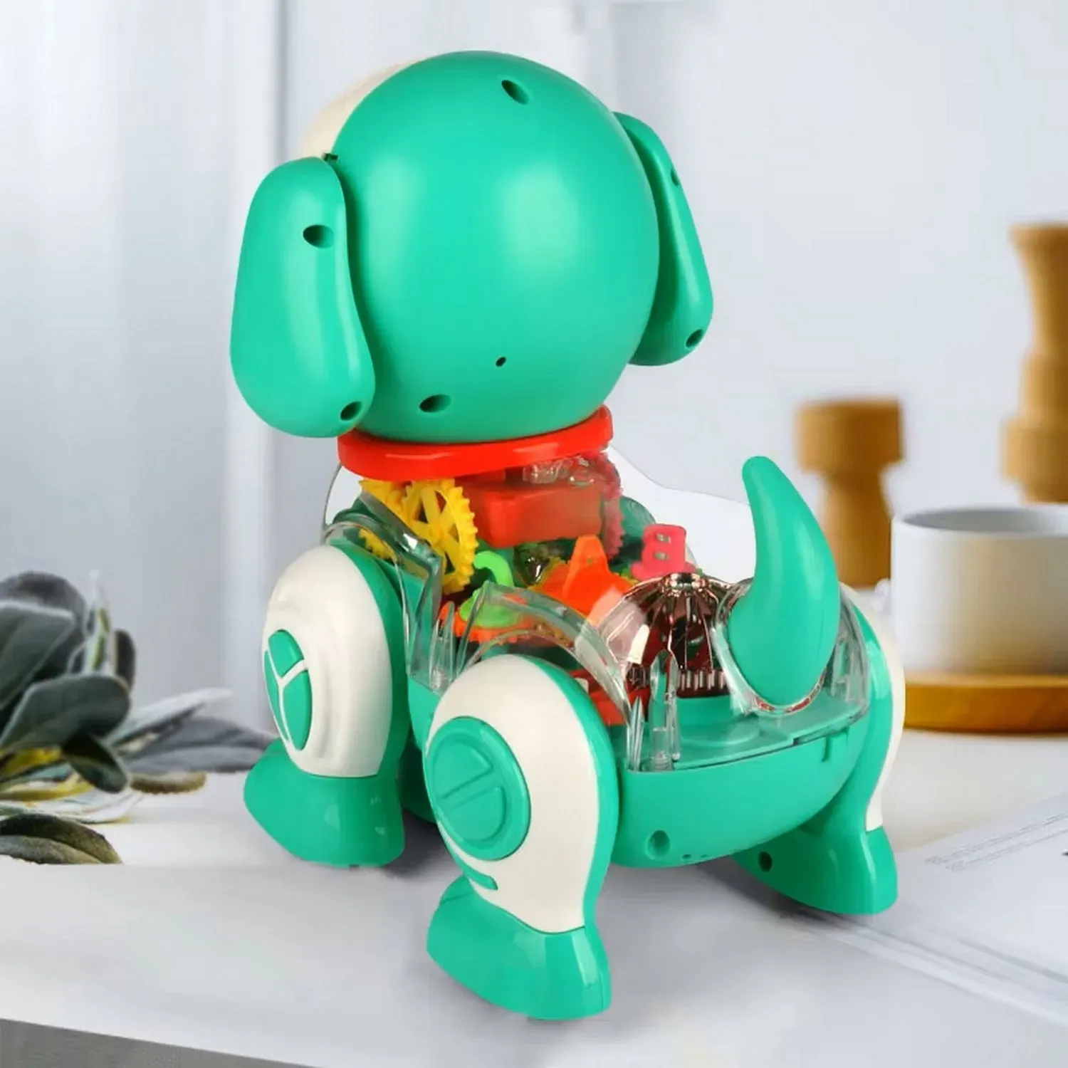 Robot Perro Mascota Engranaje Luces Sonido Danza + Baterias