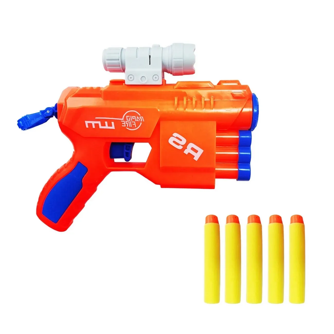 Pistola Lanza Dardos Nerf Multiples Juguete Ninos Mira Laser