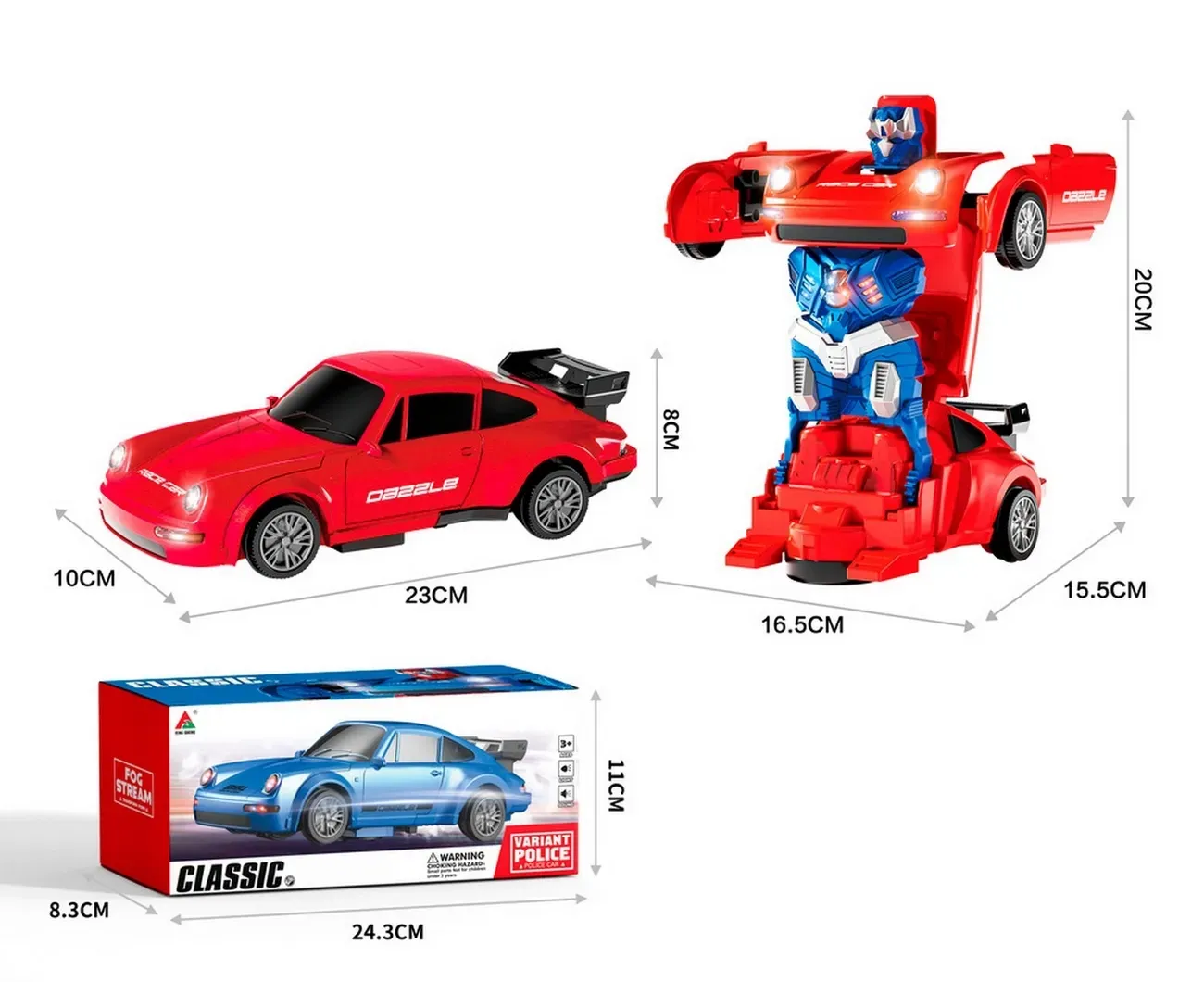 Carro Transformers Deportivo Carreras Porsche + Baterias