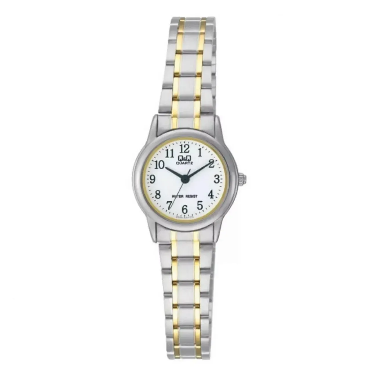 Reloj Q&q Qyq Q589j404y Casual Acero Mujer Dama + Estuche 