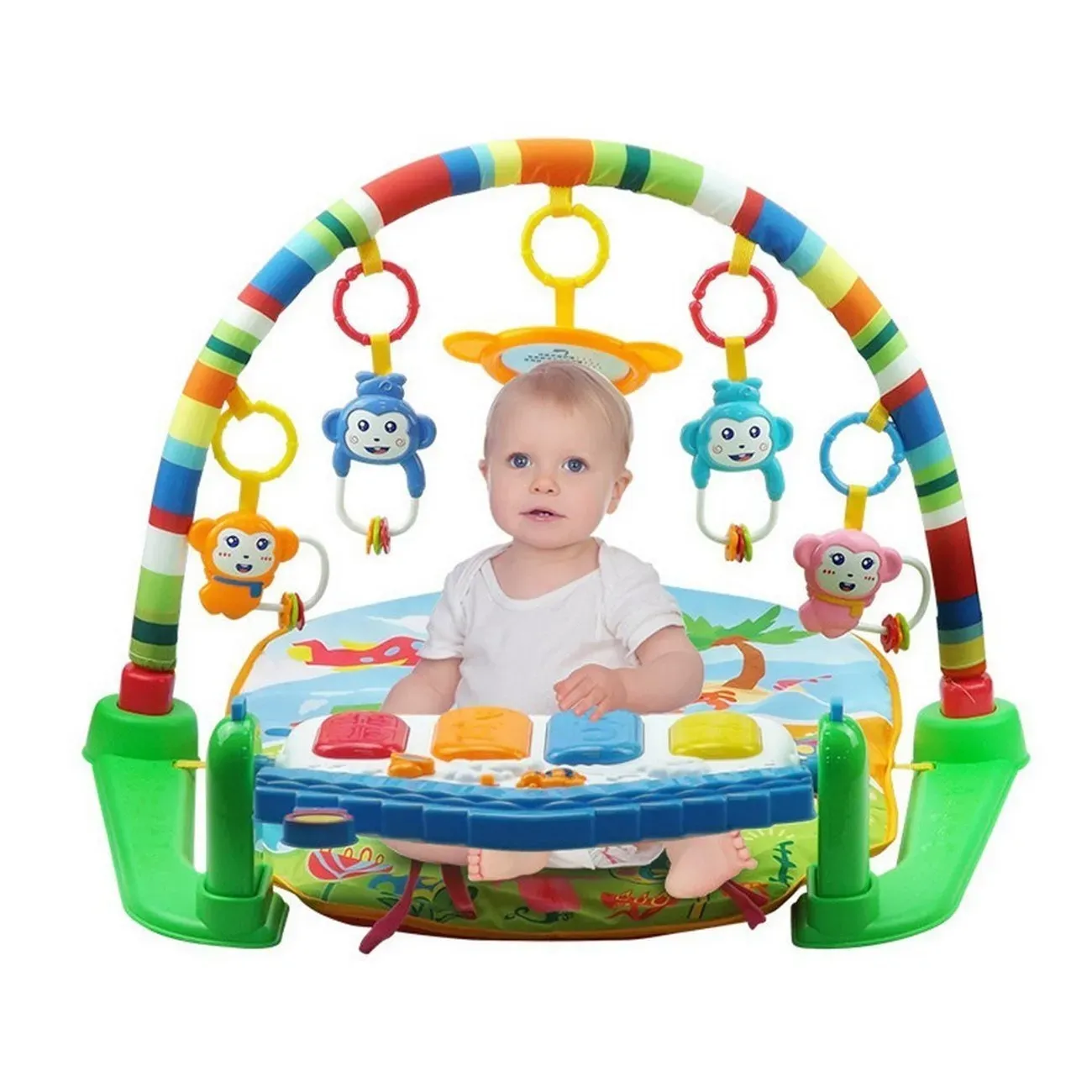 Gimnasio Piano Tapete Sonajero Musical Boogy Para Bebes Niños