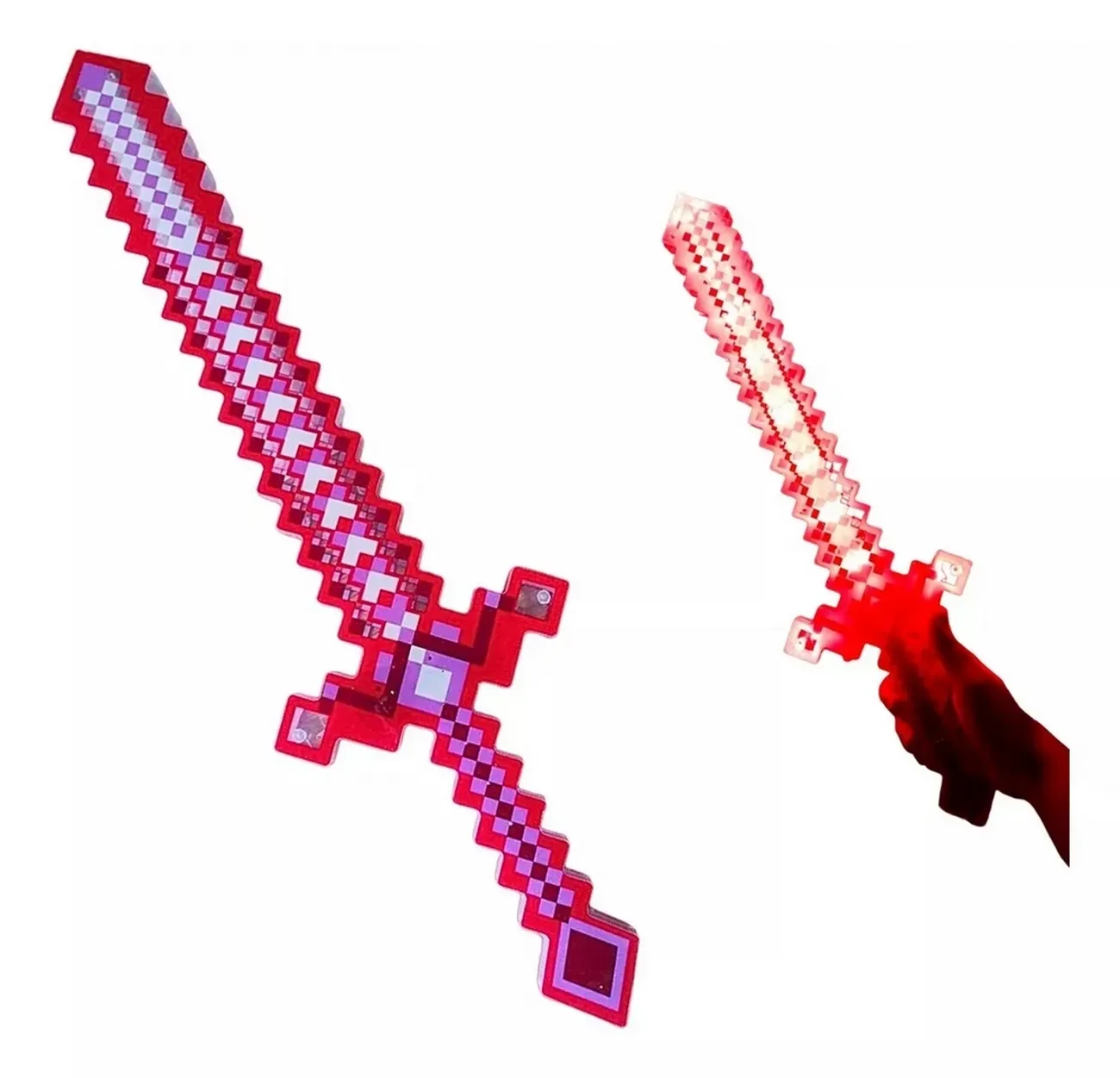 Juguete Espada Minecraft Cuadros Niños Led Sonido Dizfras