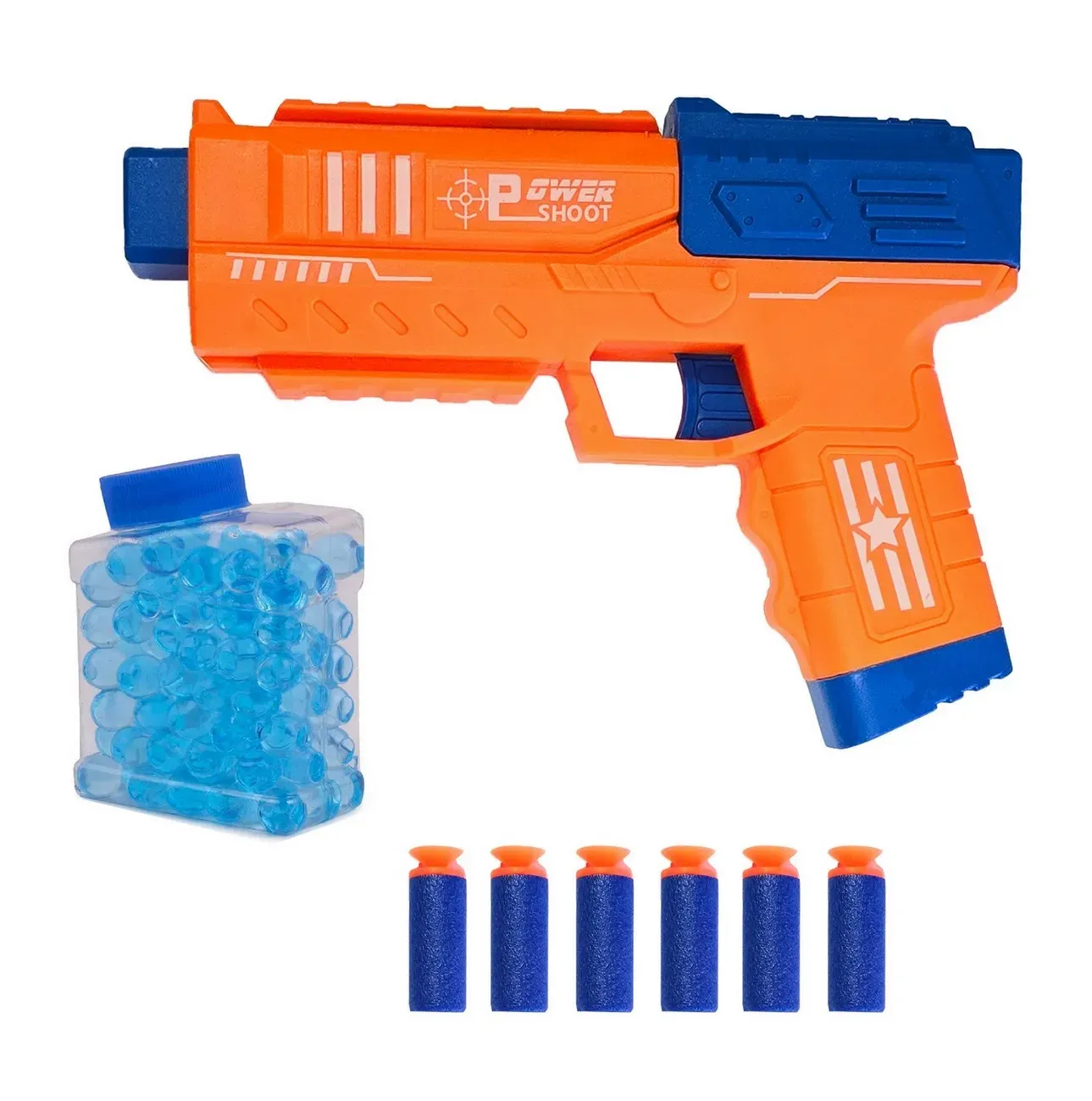 Pistola Lanza Dardos Hidrogel Nerf Juguete Niños + Hidrogel