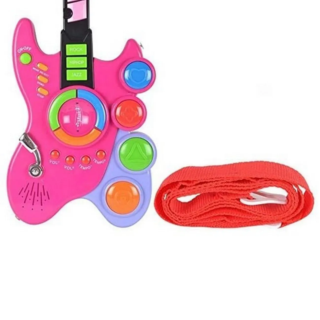 Guitarra Juguete Luces Y Sonido Niños Regalo + Baterias