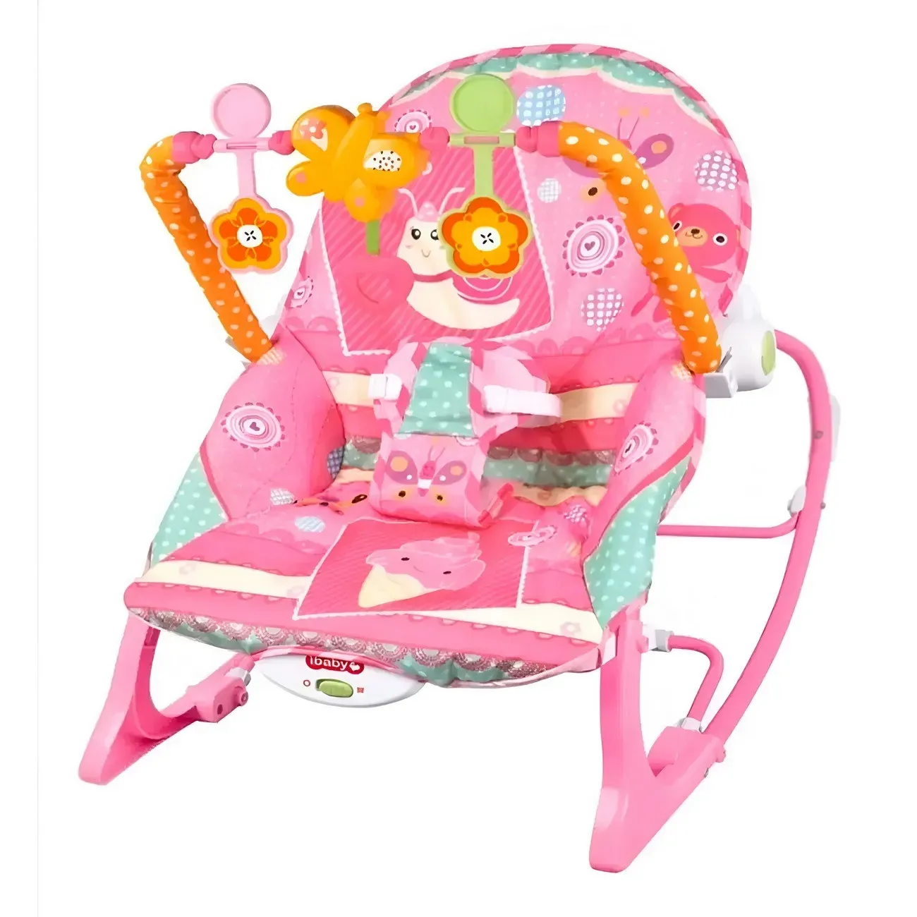 Silla Mecedora Vibradora Para Bebe Niña Musical Mariposas