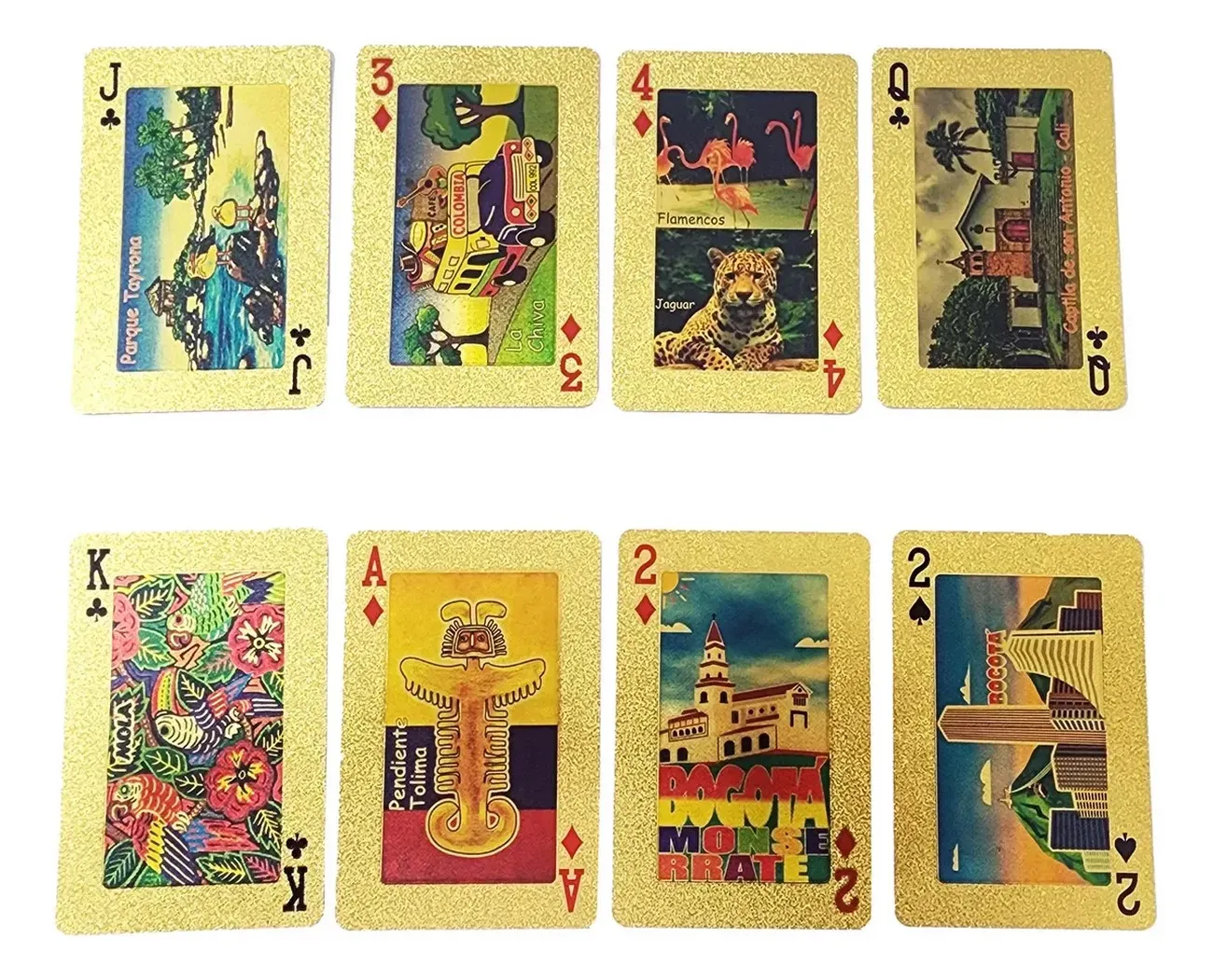 Cartas Baraja De Poker Cartas Dorado Colombia Artesanal