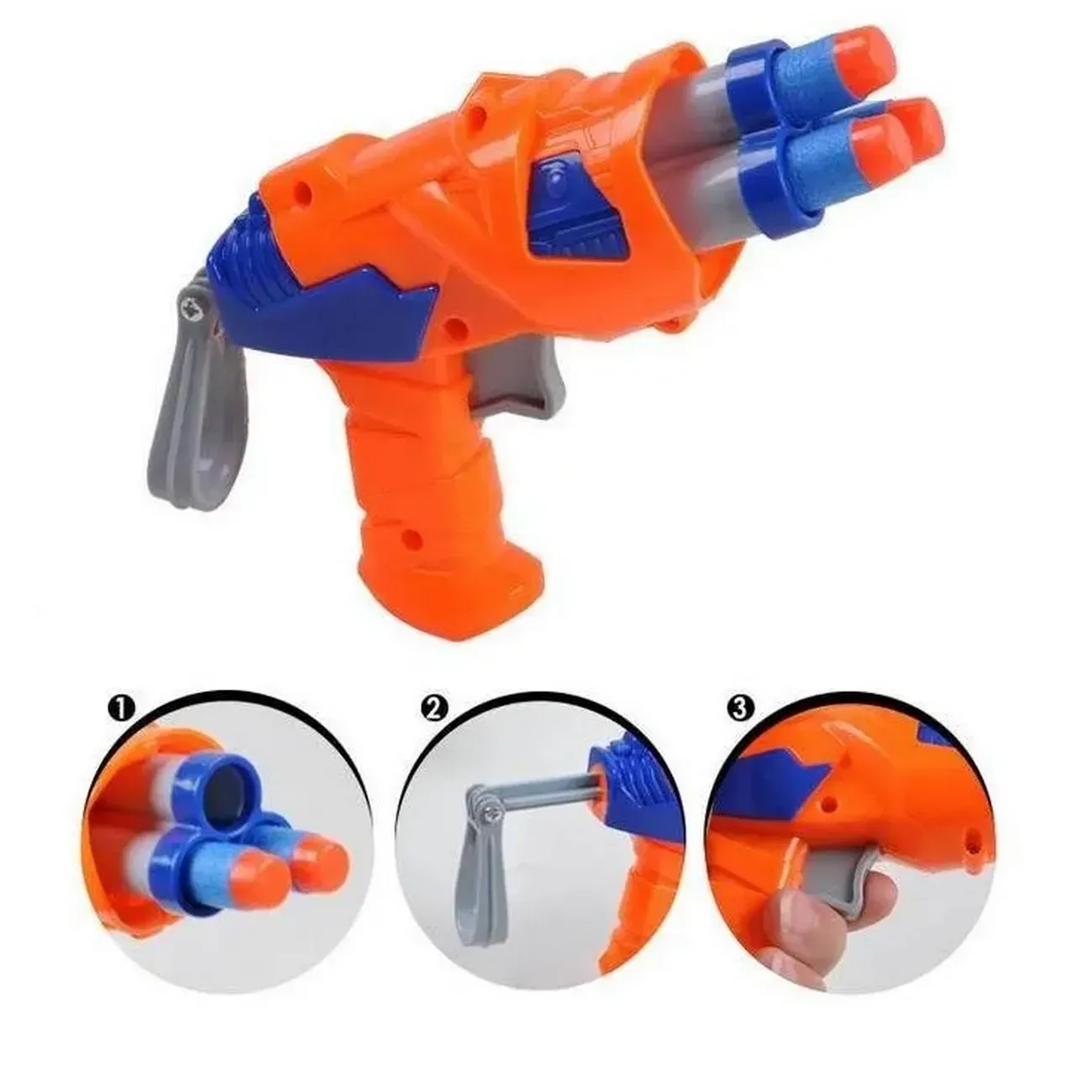 Pistola Lanza Dardos Nerf Multiples Juguete Niño 677-4